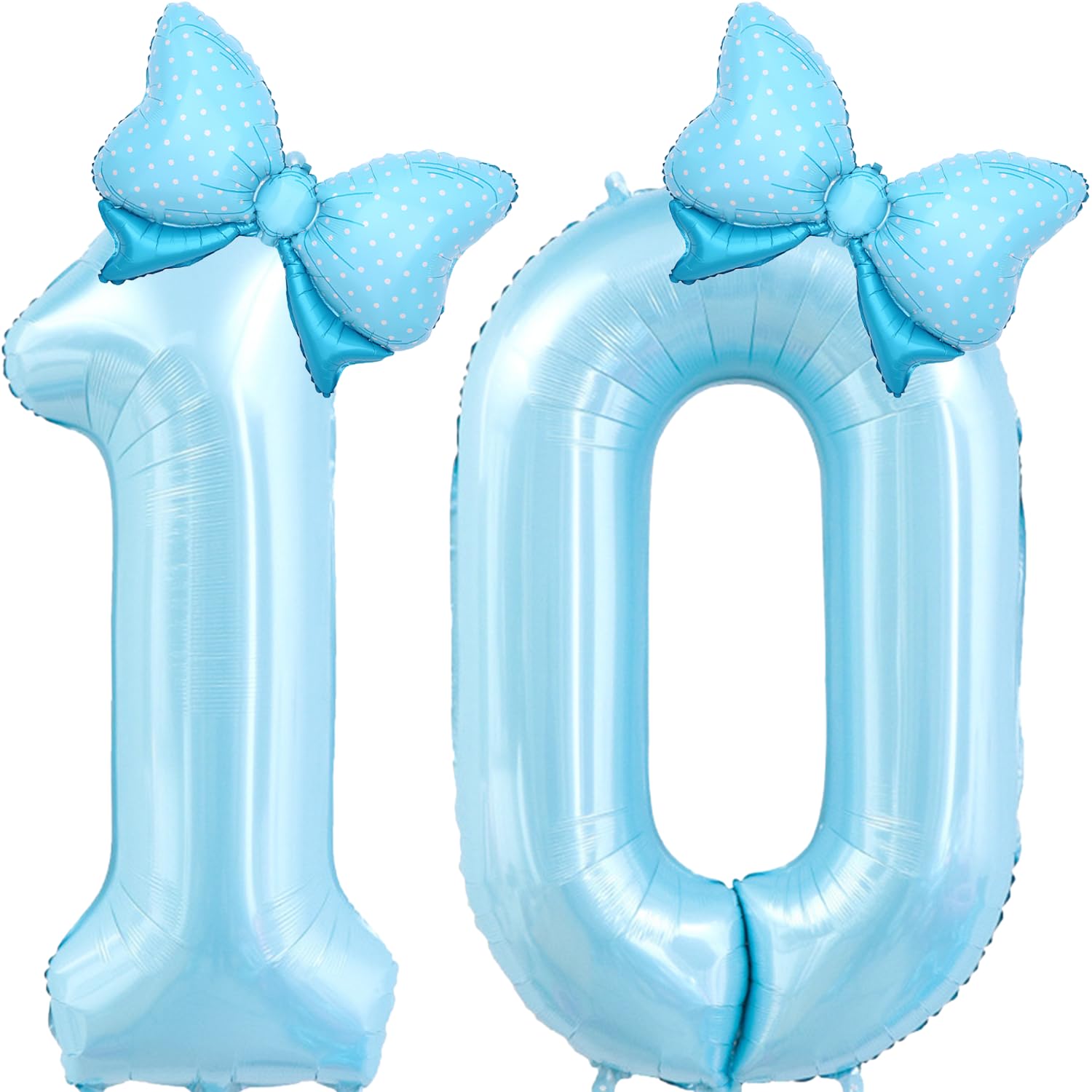 Blue Number 10 Balloons