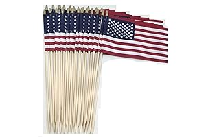 Lot of -24- 8x12 Inch American Small Hand Held Stick Gravemarker Flags