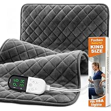 Heating Pad for Back Neck &amp; Shoulders - 35"x20" King Size, FSA Eligible HSA, Heating Pads for Period Cramps Abdomen Knee, Dry/Moist Heat,Auto Shut Off, 6 Heat Settings, Washable, Gifts for Women &amp; Men