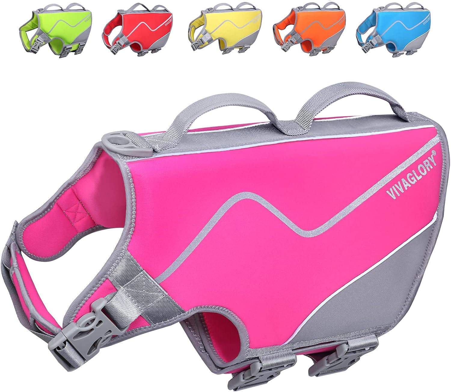 Vivaglory Neoprene Dog Life Jacket, Sports Style Life