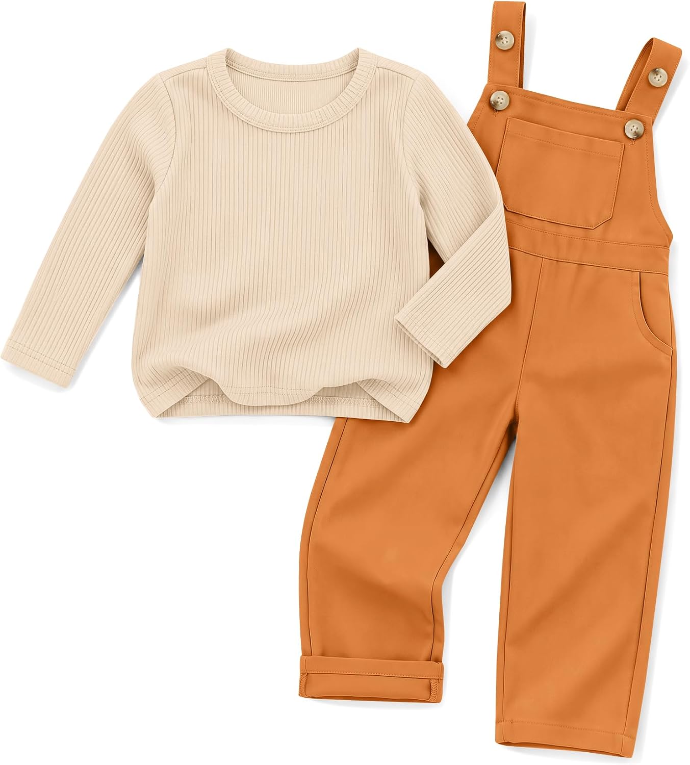 Toddler Girls 2 Piece Overalls Set Fall Outfits