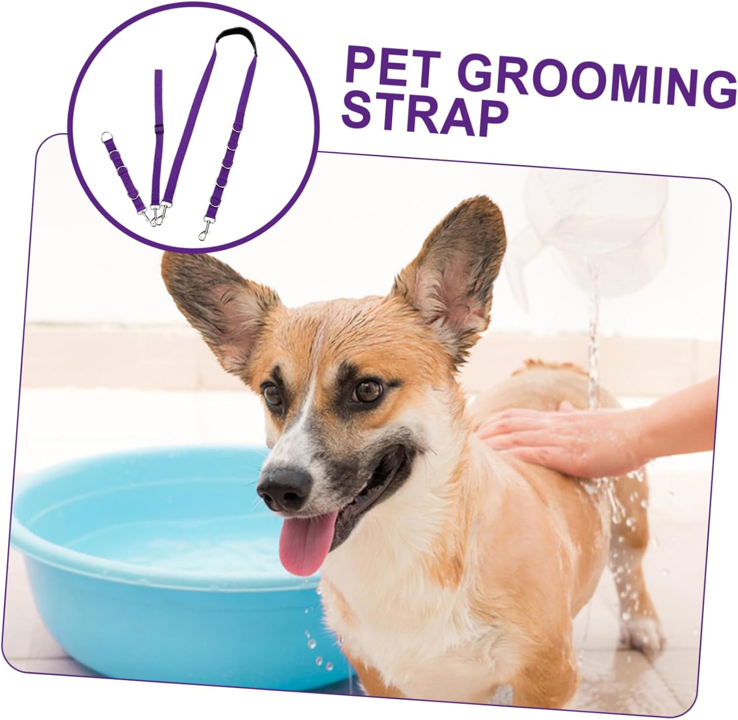 9pcs Pet Grooming Adjustable Bathing Strap for Dogs and Grooming Ropes Smooth for Easy