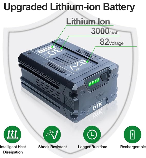 DTK 3000mAh Replacement for Greenworks 82V Battery 82BA26 82CS34 Cordless Power Tools(Not fit 80V)