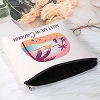 Vista 3 de POFULL Regalo de vacaciones en Cancún México Cancún Regalo de despedida de soltera Meet Me In Cancún Bolsa de cosméticos de viaje, Bolso Cancún