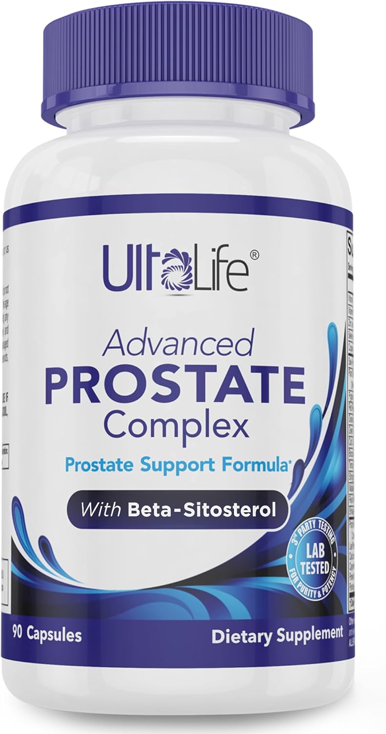 ULTALIFE Advanced Saw Palmetto Prostate Supplement for Men with Beta Sitosterol Promotes Urinary Comfort, Sleep Quality & Prostate Health 90 Capsules