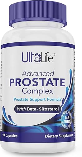 ULTALIFE Advanced Saw Palmetto Suplemento para próstata para hombres con beta-sitosterol promueve la comodidad urinaria, la calidad del sueño y la