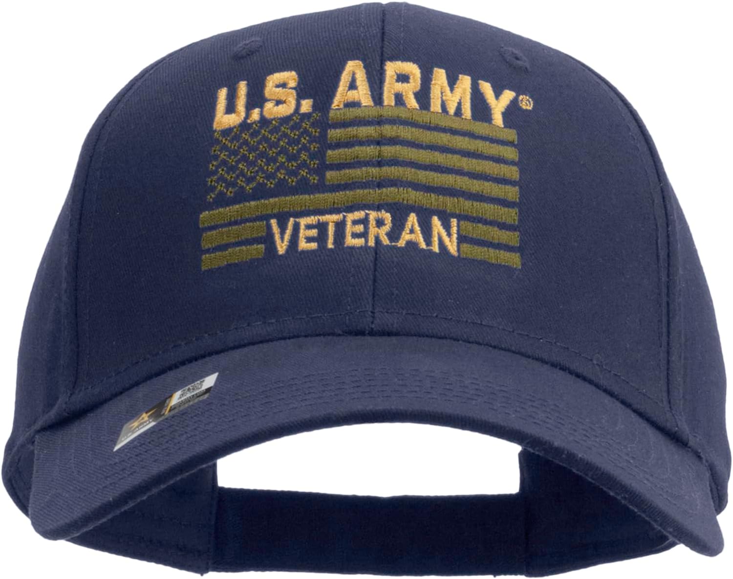 e4Hats.com U.S. Army Veteran Flag Embroidered Low Profile Cap