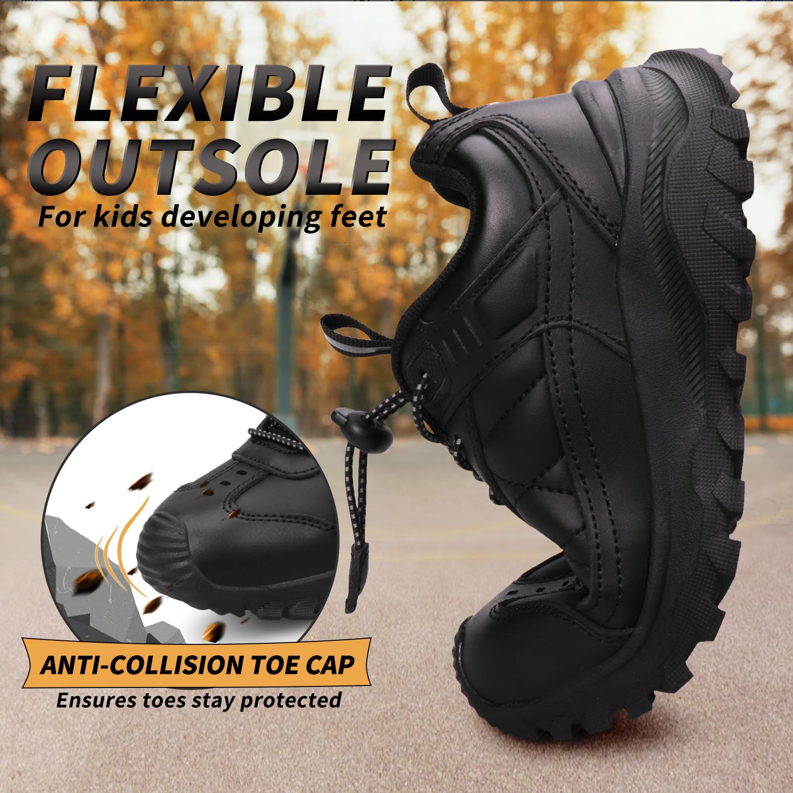 UOVO Zapatos de vestir para uniforme escolar para niños (niño pequeño/niño grande)