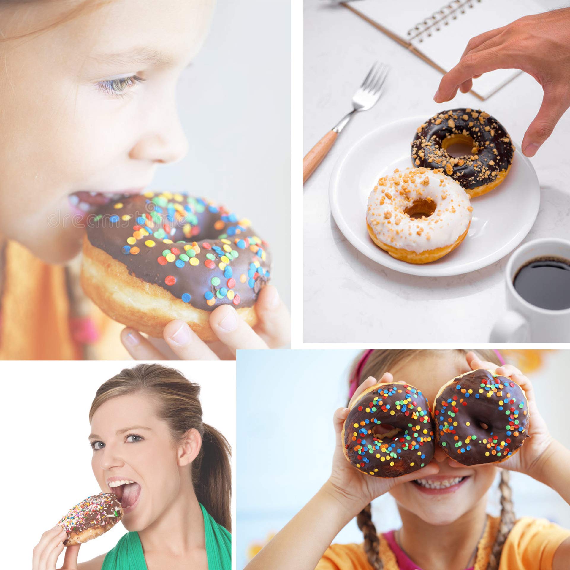 Macchina per ciambelle per colazione, snack, dessert per bambini, per preparare 16 ciambelle, piccoli elettrodomestici da cucina, snack, dolci con stampa a ciambella, dessert e altro ancora per uso