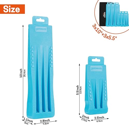 Miniatura 2 de YARDMARIS Juego de 6 cuñas de tala de árboles, juego de cuñas de motosierra con bolsa, equipo de corte de árboles con púas para talar árboles seguros