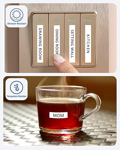 Miniatura 6 de Msudoku TZ - Cinta de 0.472 in 0.47 laminada blanca TZe-231 de repuesto para rotuladora Brother TZe231 TZ-231 TZ231 Negro sobre blanco 12 cinta de