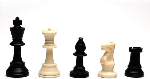 Miniatura 4 de WE Games Juego de ajedrez de torneo con piezas ponderadas, temporizador analógico, tablero de vinilo y bolsa de almacenamiento