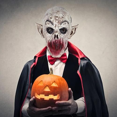 Máscaras de látex aterradoras de Halloween, máscara de disfraz de terror realista para mujeres y hombres, fiesta de Halloween, cosplay, accesorios