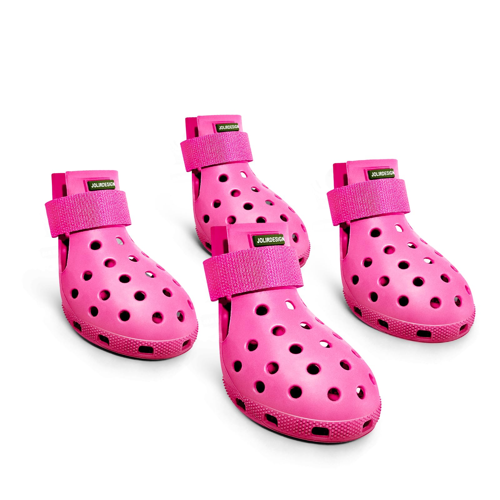 Hundeschuhe Pfotenschutz Outdoor – Hundeschuhe Wasserdicht, einfach an- und auszuziehen, atmungsaktiv, rutschfest, leicht zu reinigende Hundestiefel für Sommer Hitze und Winter Schnee (Rosa, S)