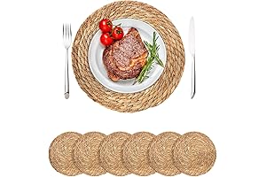 Woven Placemats, Set of 6 Round Placemats