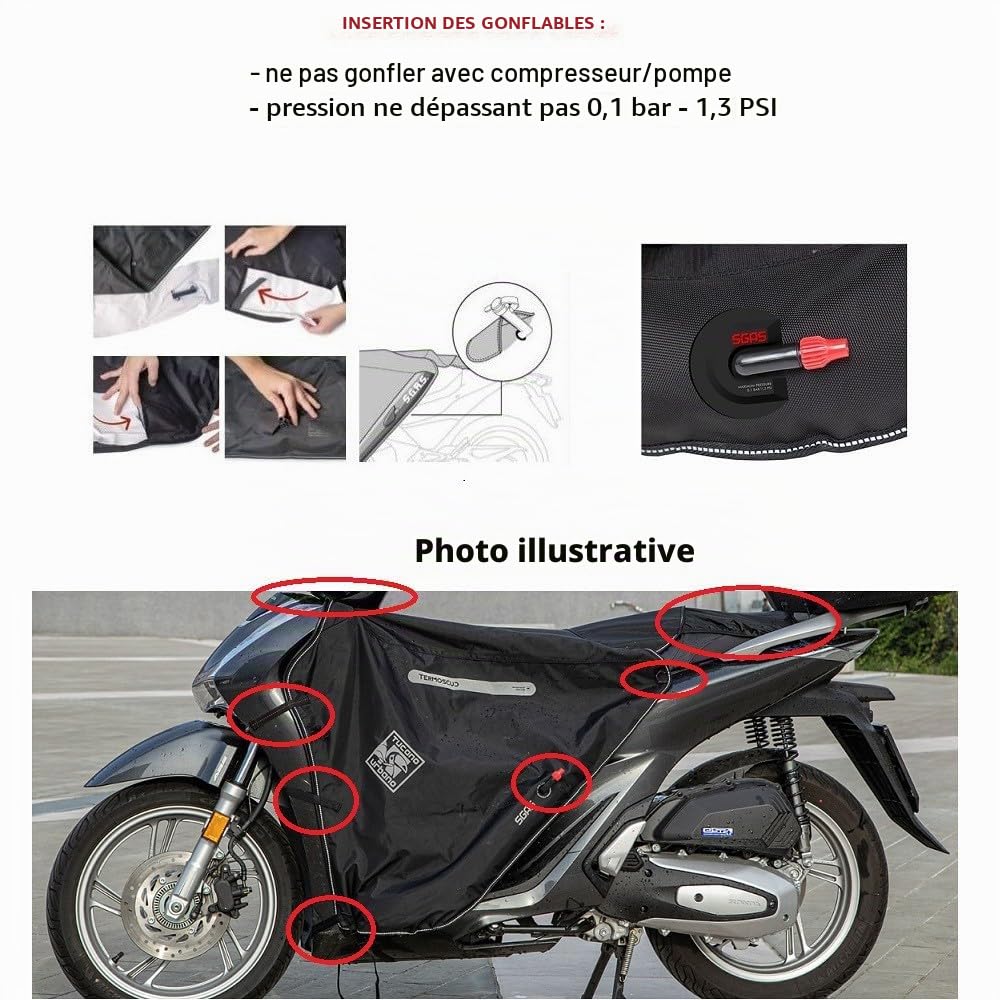 Compatible avec Honda Forza 125 par an 2023 Couvre-Jambes R238-X TERMOSCUDO Tucano Urbano Couverture Thermique IMPERMÉABLE Interne en Fourrure ECO SPÉCIFIQUE pour Scooter