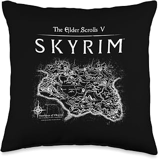 Skyrim Province Map Video Game Throw Pillow