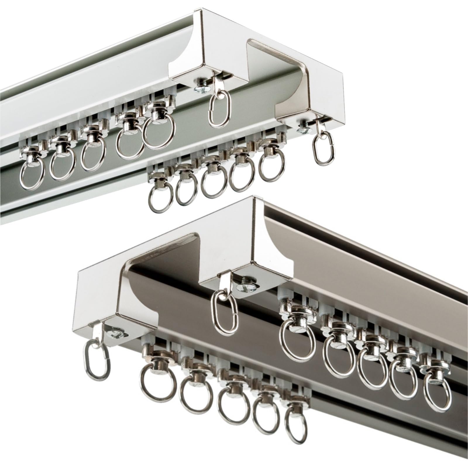 Riel de cortina de techo de 300 cm en aluminio resistente para divisor de espacios