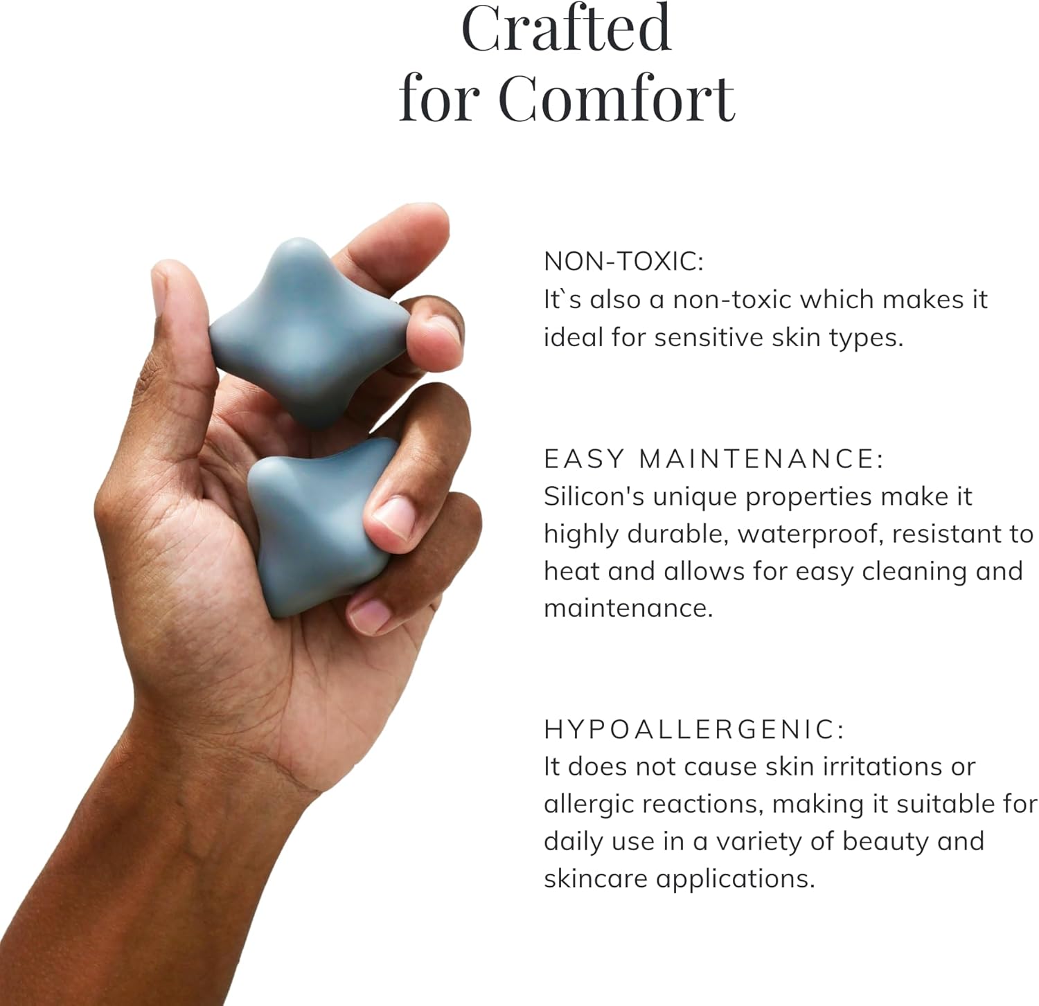 Tsubo-Oshi Massage Tools: 2-Pack Pressure Point Reflexology Tool - Handheld Silicone Massager for Knots, Muscle Tension & Relaxation - Vegan - Image 6