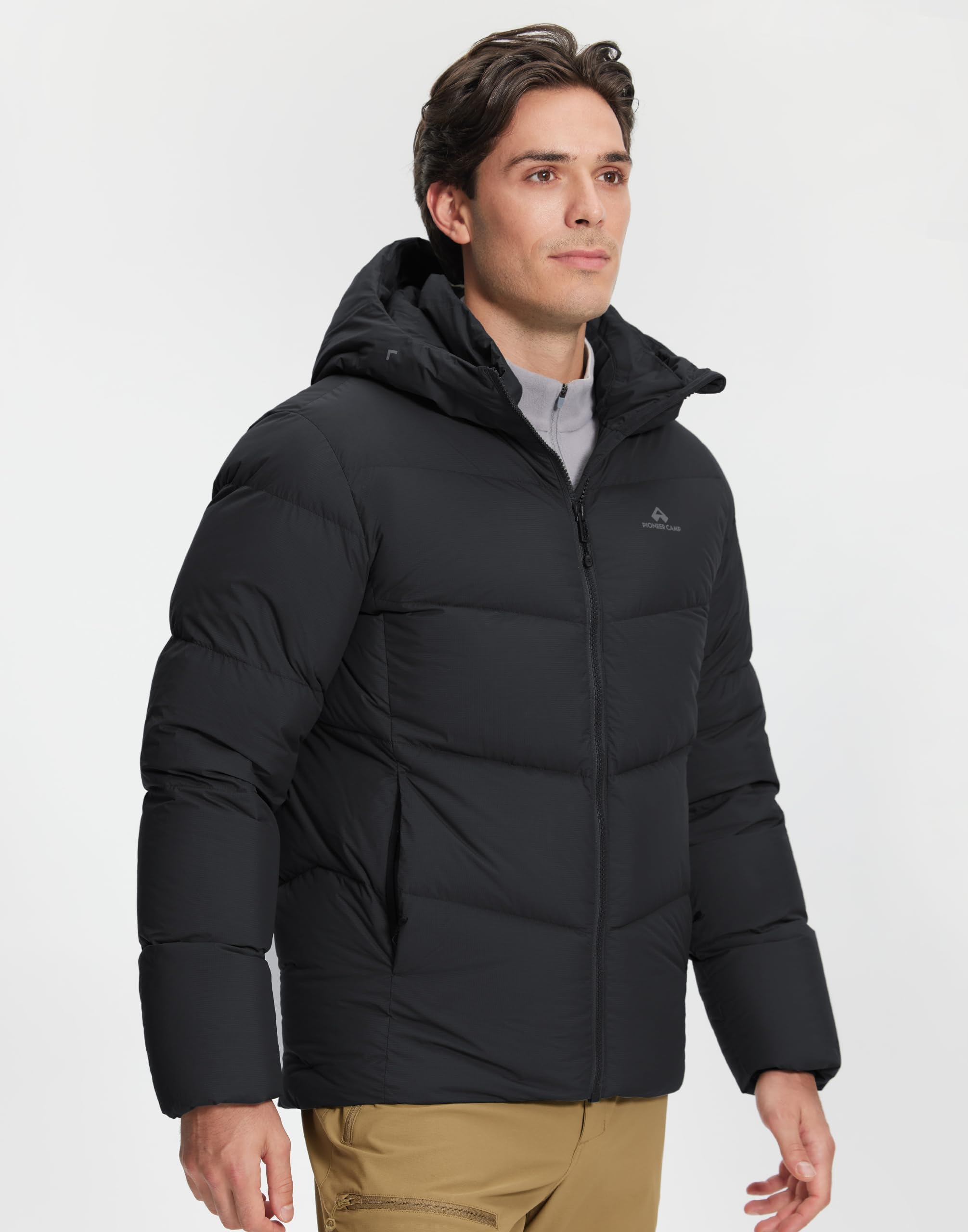 Pioneer Camp Piumino invernale da uomo, 90% piumino d'anatra, 650, caldo, impermeabile, antivento