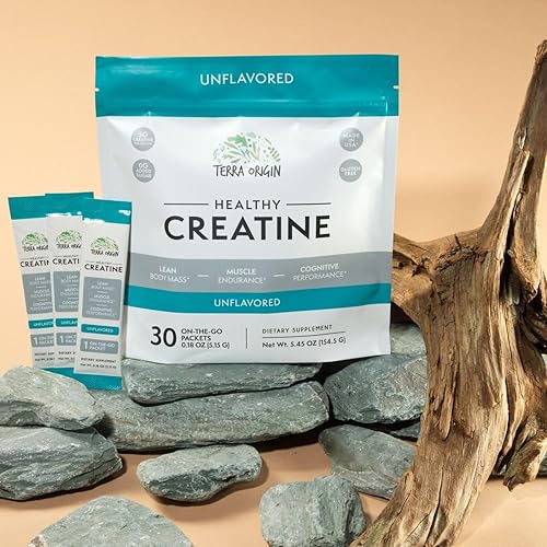 Miniatura 9 de TERRA ORIGIN Polvo de monohidrato micronizado de creatina saludable  30 paquetes de barras  Soporte para el rendimiento muscular y cognitivo*