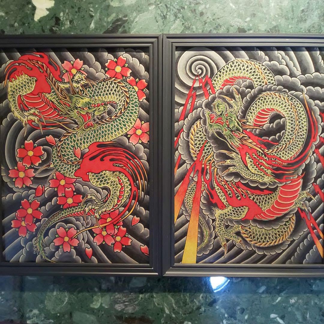 小妻要　パズル　2個セット　昇り龍　孔雀　日本画　和柄　浮世絵　入れ墨　刺青　竜 小妻要 パズル 2個セット 昇り龍 孔雀 日本画 和柄 浮世絵