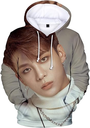 Vista 19 de Xkpopfans Kpop ATEEZ Sudadera con capucha con estampado 3D del tesoro Wooyoung San Mingi