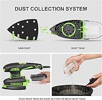 Vista 6 de GALAX PRO 250W 2-in-1 Sheet Sanders/Detail Sanders, 6000-12000 RPM 6 Variable Speed Multi-Function Sander with Dust Box, Electric Sander for Sanding