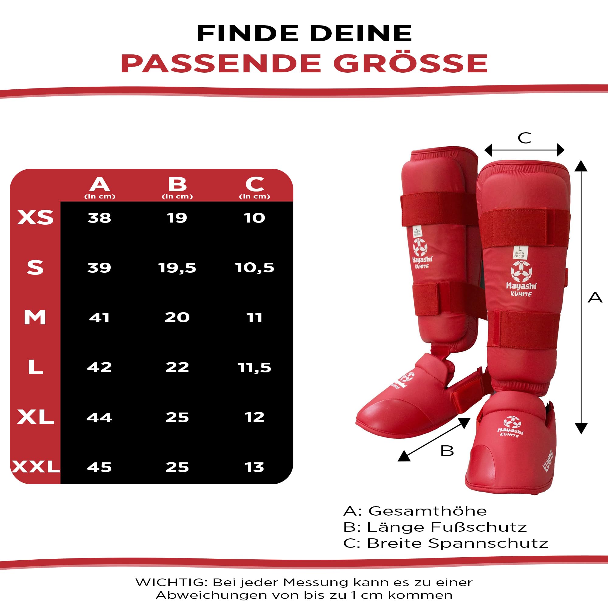 Hayashi Karate Schienbeinschutz und Spannschutz Set – Ergonomische Kumite Beinschützer für Training & Sparring – Stoßabsorbierendes Formschaum-Padding & Verstärkte Front