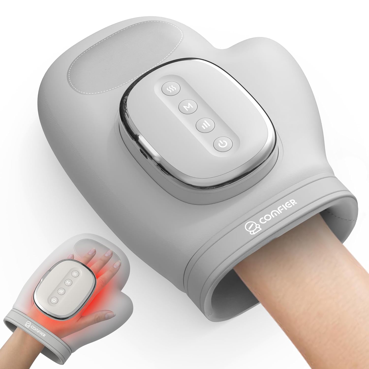 COMFIER Cordless Hand Massager for Arthritis and Carpal Tunnel 2025 Updated Bigger Electric Hand Massager with Heat and