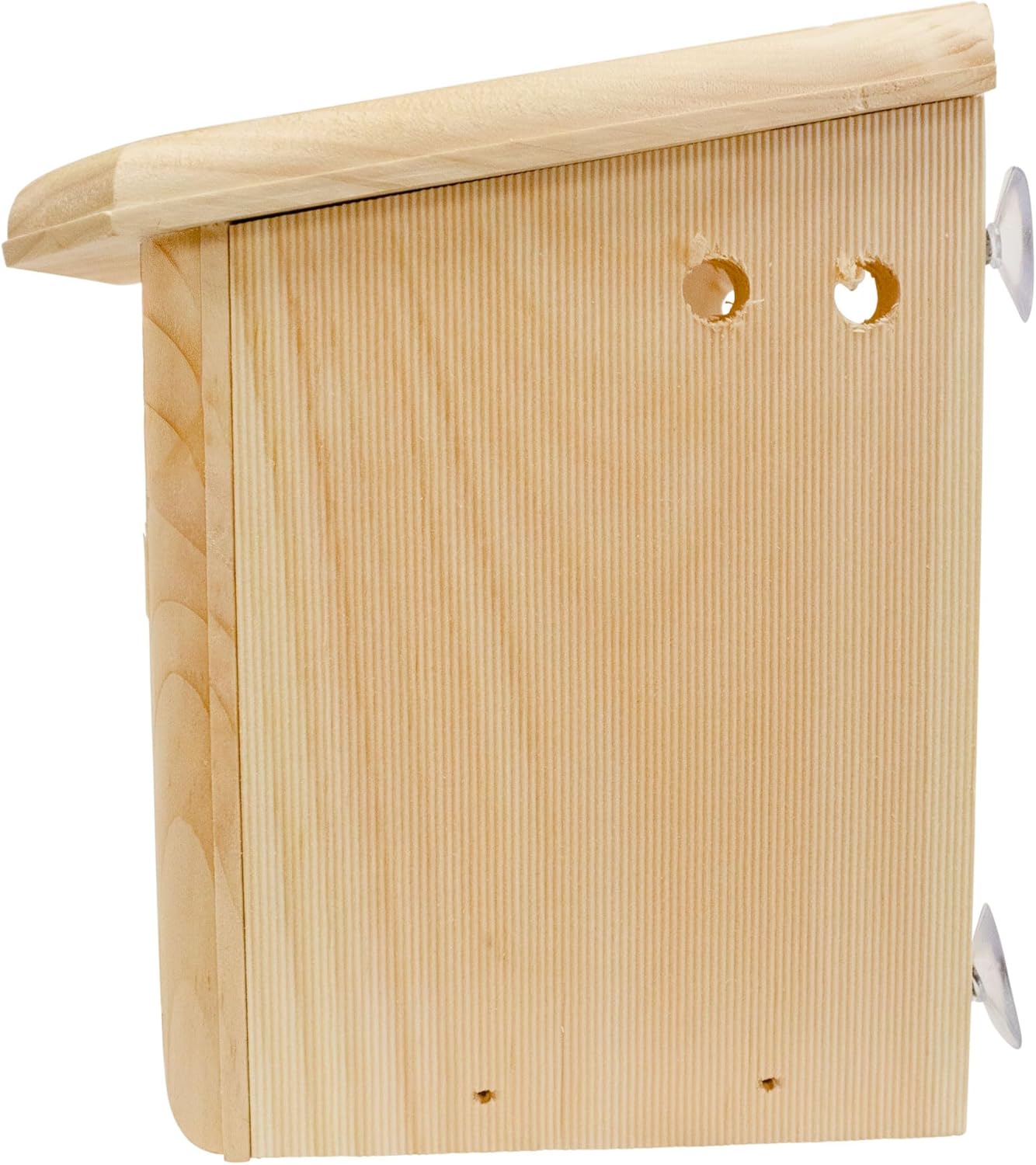 Coveside Window Nest Box Birdhouse | View Nesting Birds Up Close | 1.25" Entry | Suction Cup Mount | Clear Viewing Panel | Eastern White Pine | Made in USA | Indoor Bird Watching Gift