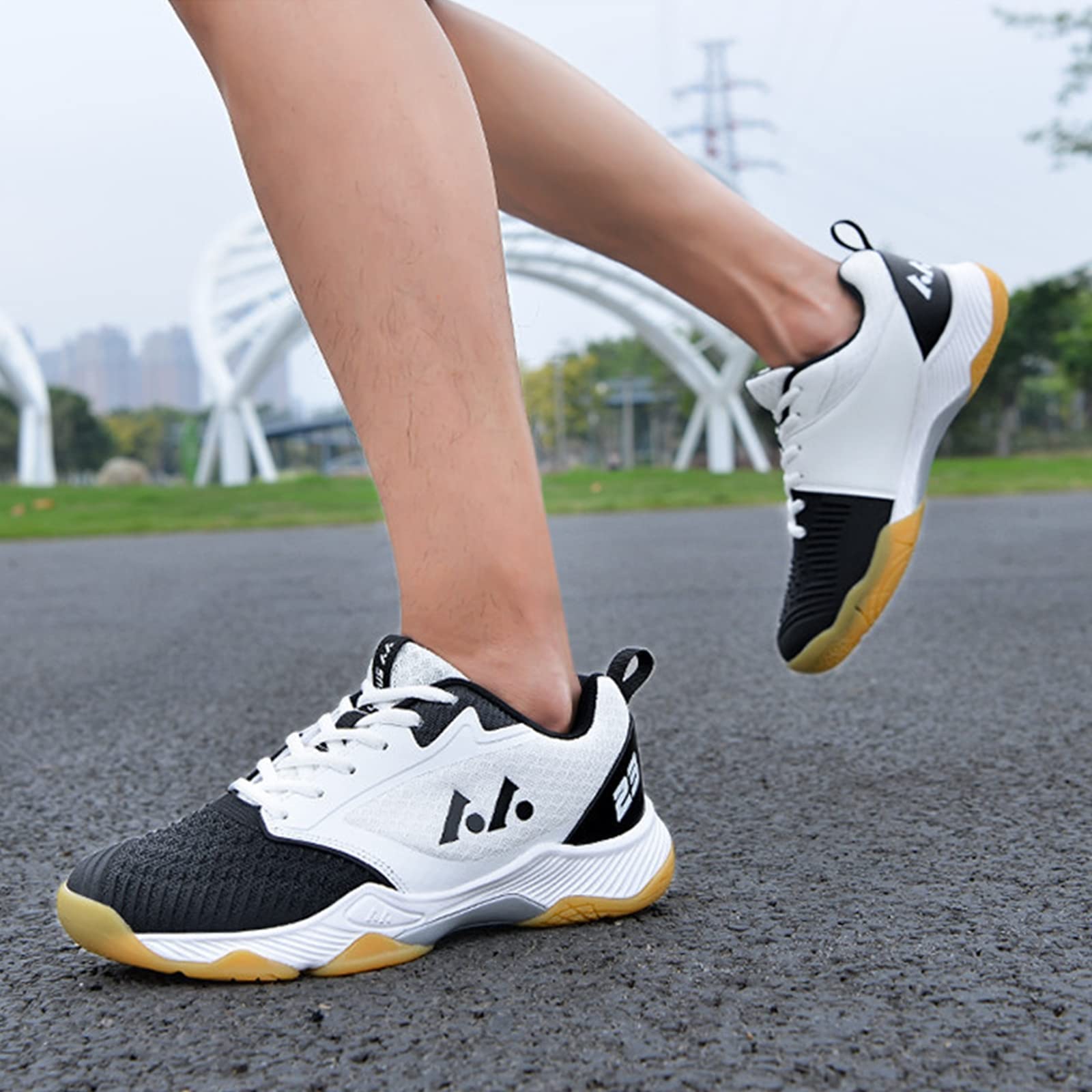 Chaussures De Volley-Ball Pour Femmes Chaussures De Court Extérieur Intérieur Léger Chaussures De Tennis Antidérapantes Racketball Squash Pickleball Sneaker