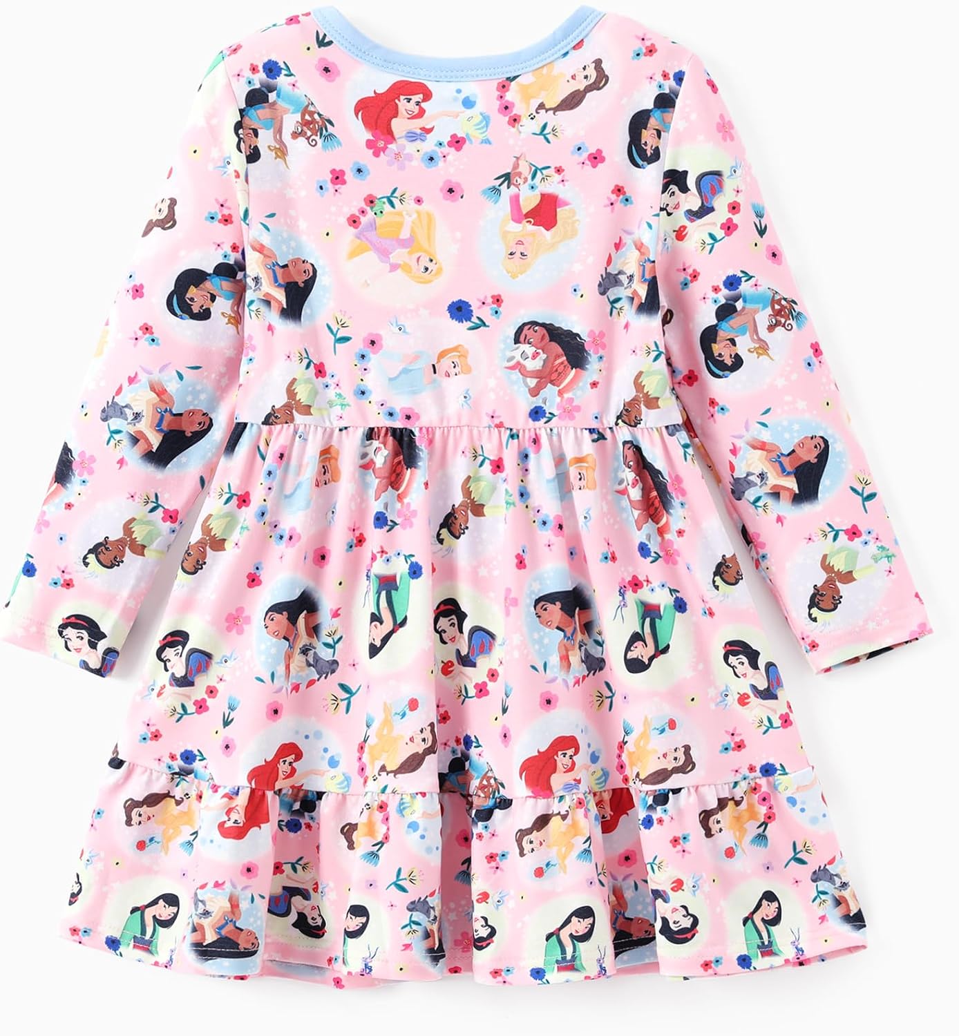  Girls Long Sleeve Dress Tiered Skirt Fall Winter Clothes Outfit 2-9Y thumbnail