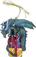 Vista 7 de Pacific Giftware Ruth Thompson - Adornos colgantes para árbol de Navidad, diseño de dragón de fantasía, decoración festiva (árbol de dragón)