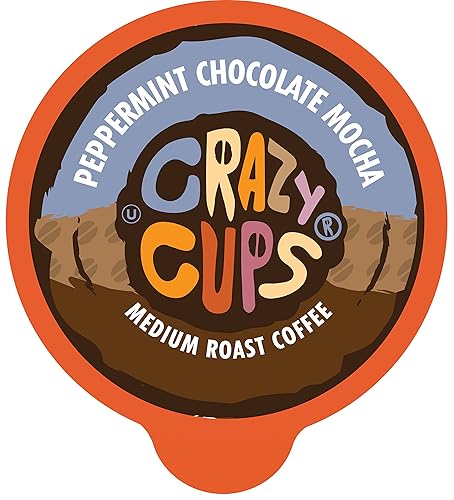 Crazy Cups - Cápsulas reciclables de café saborizado pmáquinas K-CupKeurig, caliente o helado, sabor a Peppermint Chocolate Mocha (moca de chocolate
