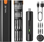MrToNo Electric Screwdriver, Cordless Screwdriver Set, Power Screwdriver Set, 3 Torque Settings, 1500mAh Battery, 33 Magnetic Bits, LED Light, Rechargeable Tool for Furniture, DIY, Household Repair