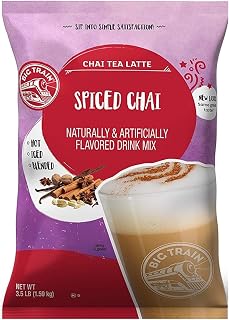Big Train Spiced Chai Tea Latte Mix 3.5 lb - Authentic Masala Spices, Black Tea, Honey for Hot Iced Blended Chai