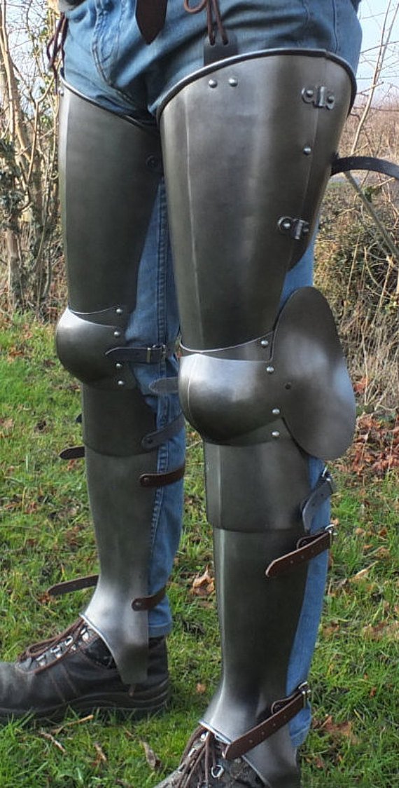 Halloween Reenactment LARP Armor Full Leg Armor Set Medieval Steel Armour
