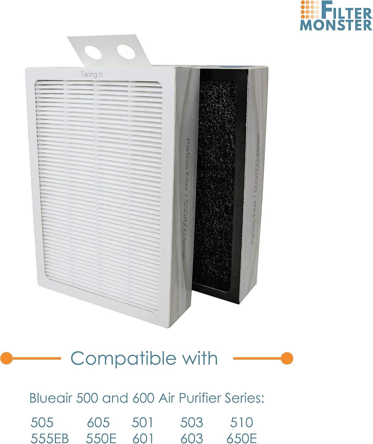 Filter-Monster Replacement Filter Compatible with Blueair 500/600 Series Particle Filter