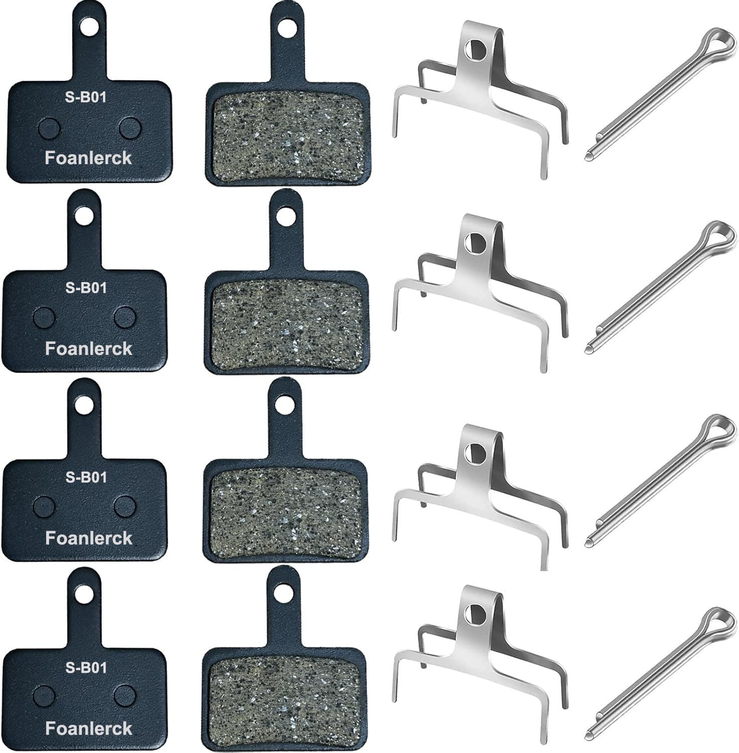 4X Bremsbeläge Fahrrad für Shimano Bremsbeläg B01S B03S B05S, High Performance Bremsklötze Fahrrad Bremsbeläge Disc Brake Pads Fahrradbremsen Beläge für Shimano [Resin Semi-Metallic],Schwarz