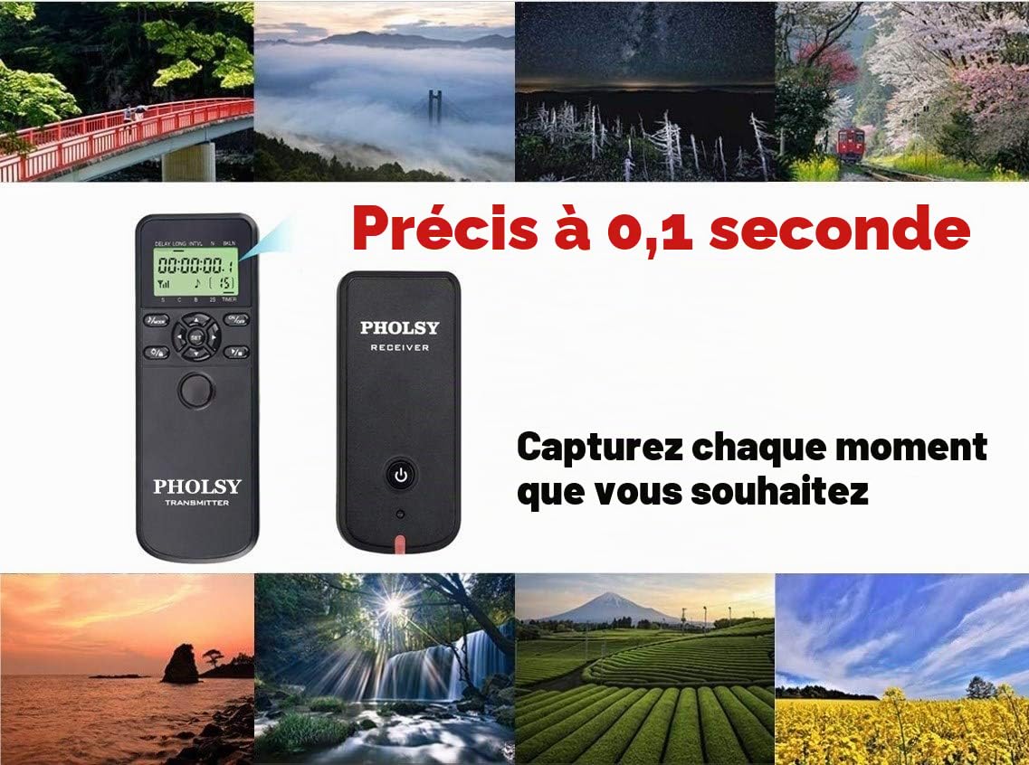 PHOLSY Caméra Télécommande pour Canon Olympus Fuji Déclencheur à Distance