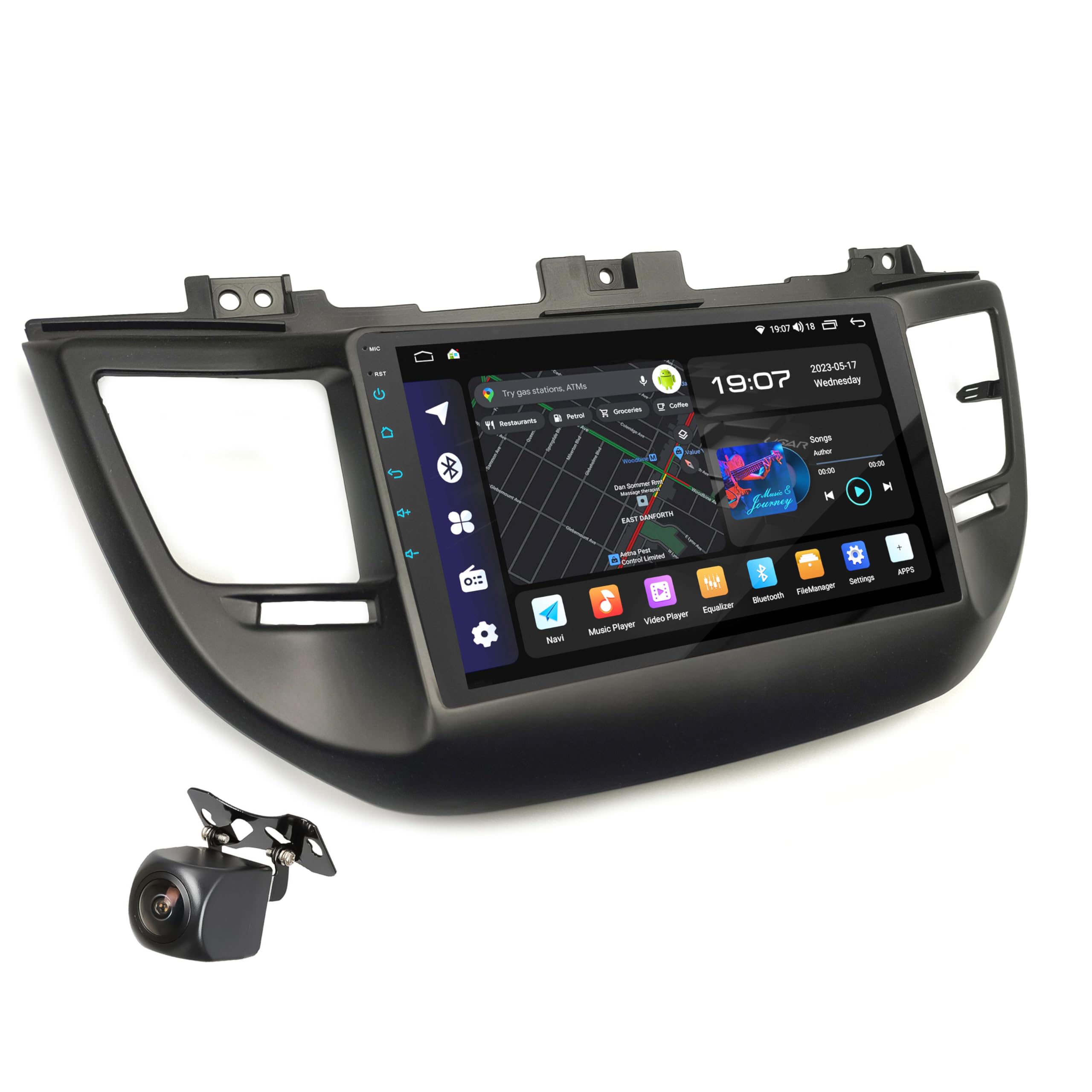 Autoradio UGAR Android 15 compatibile per HYUNDAI Tucson 2015-2018 9 pollice Autoradio touchscreen con CarPlay wireless e Android Auto, 8 GB + 128 GB, Bluetooth, WiFi, DSP, DAB+, navigazione GPS