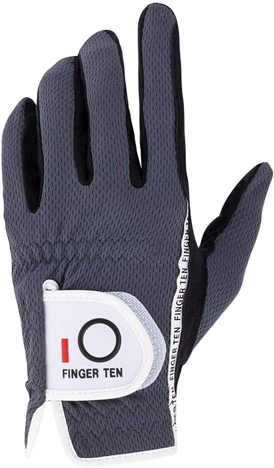 FINGER TEN Golf Gloves Men Left Hand Rain Grip Weathersof Value Pack