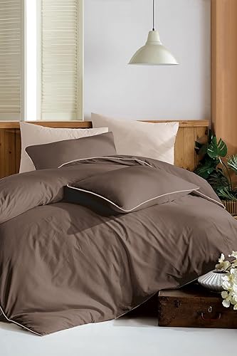 via bianco Juego de funda de edredón 100% algodón orgánico, tamaño Queen, ultra suave, 100% algodón, 3 piezas, funda nórdica y fundas de almohada,