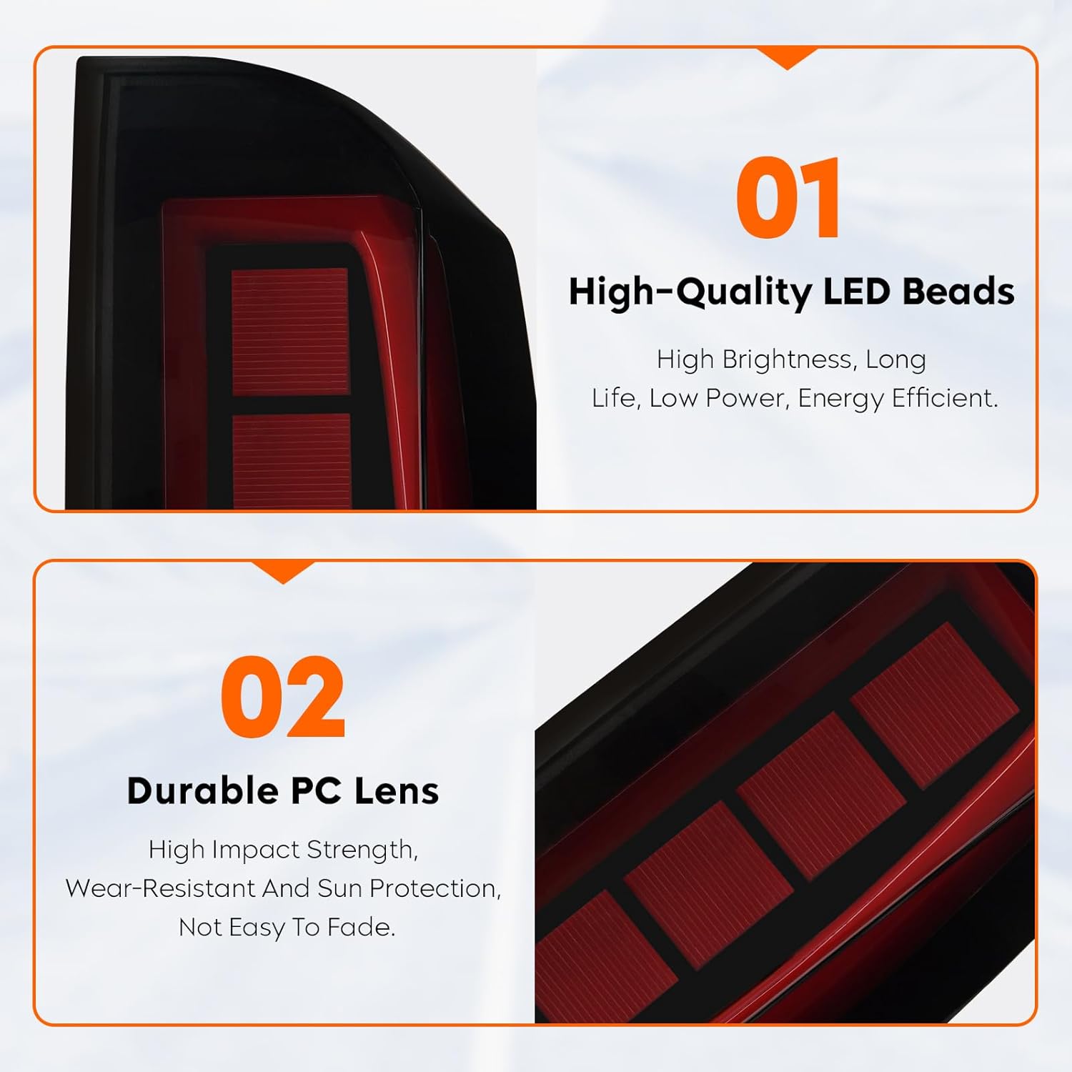 Tail Light + 3rd Third Brake Cargo Lamp for 2014-2018 Toyota Tundra, High Mount Stop Light Rear LED Taillight Assembly, 815500C100 815500C101 TO2800193 TO2801193 815600C100 815600C101