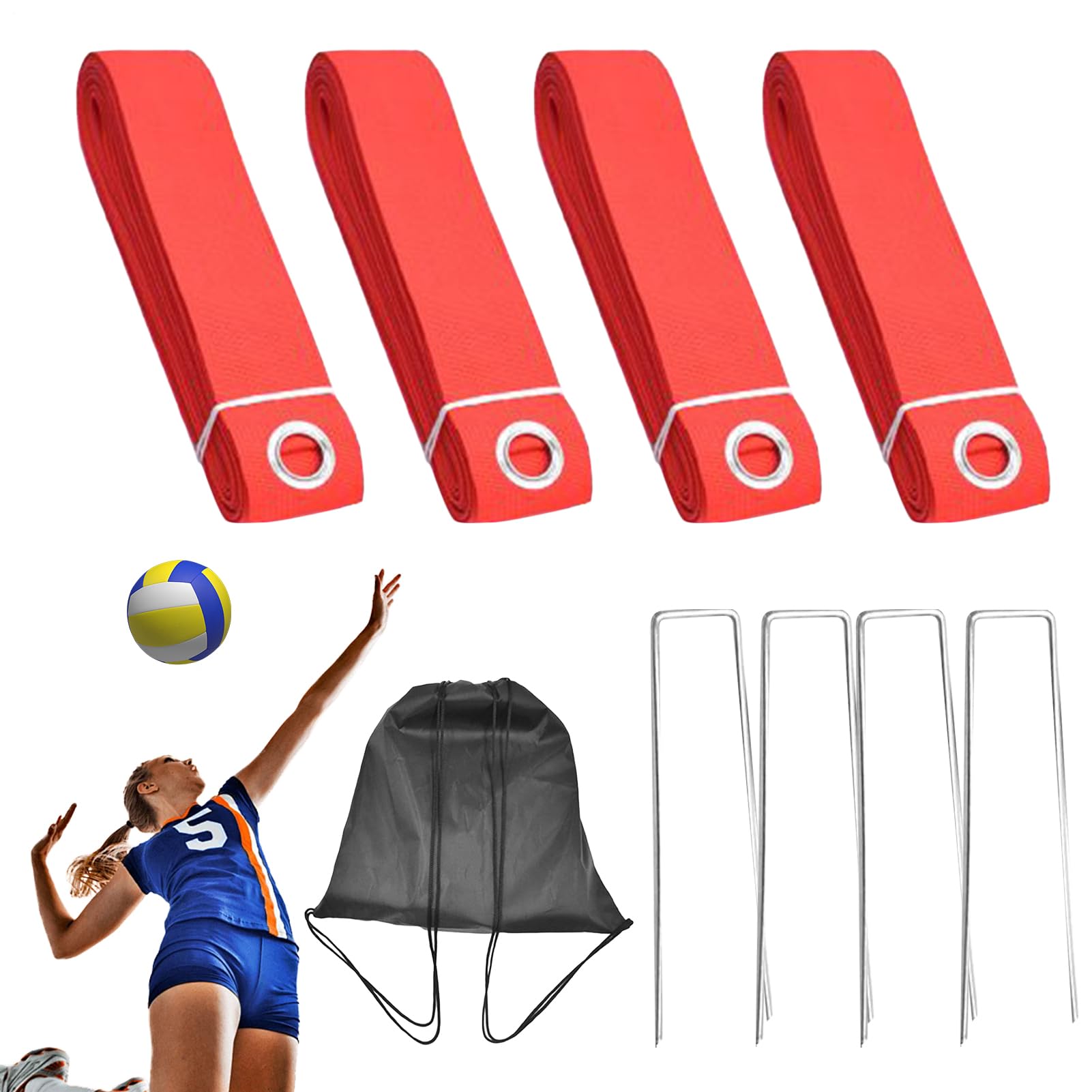 Marquages de terrain de volleyball, marquage de terrain de volleyball, accessoire de sport simple pour l'extérieur et le jardin