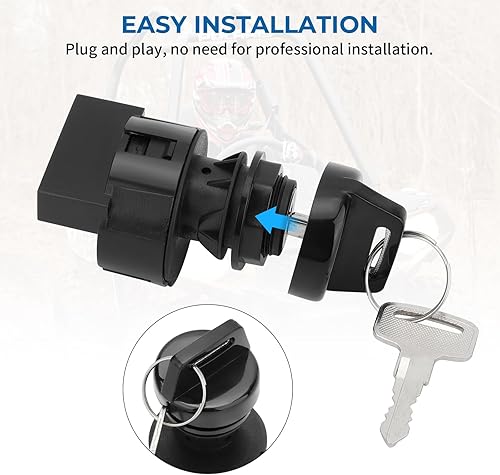 Vista 11 de Interruptor de llave de encendido 3 posiciones 6 pines para Polaris Ranger RZR Sportsman Scrambler Magnum Trail Blazer Trail Boss Xplorer Xpedition