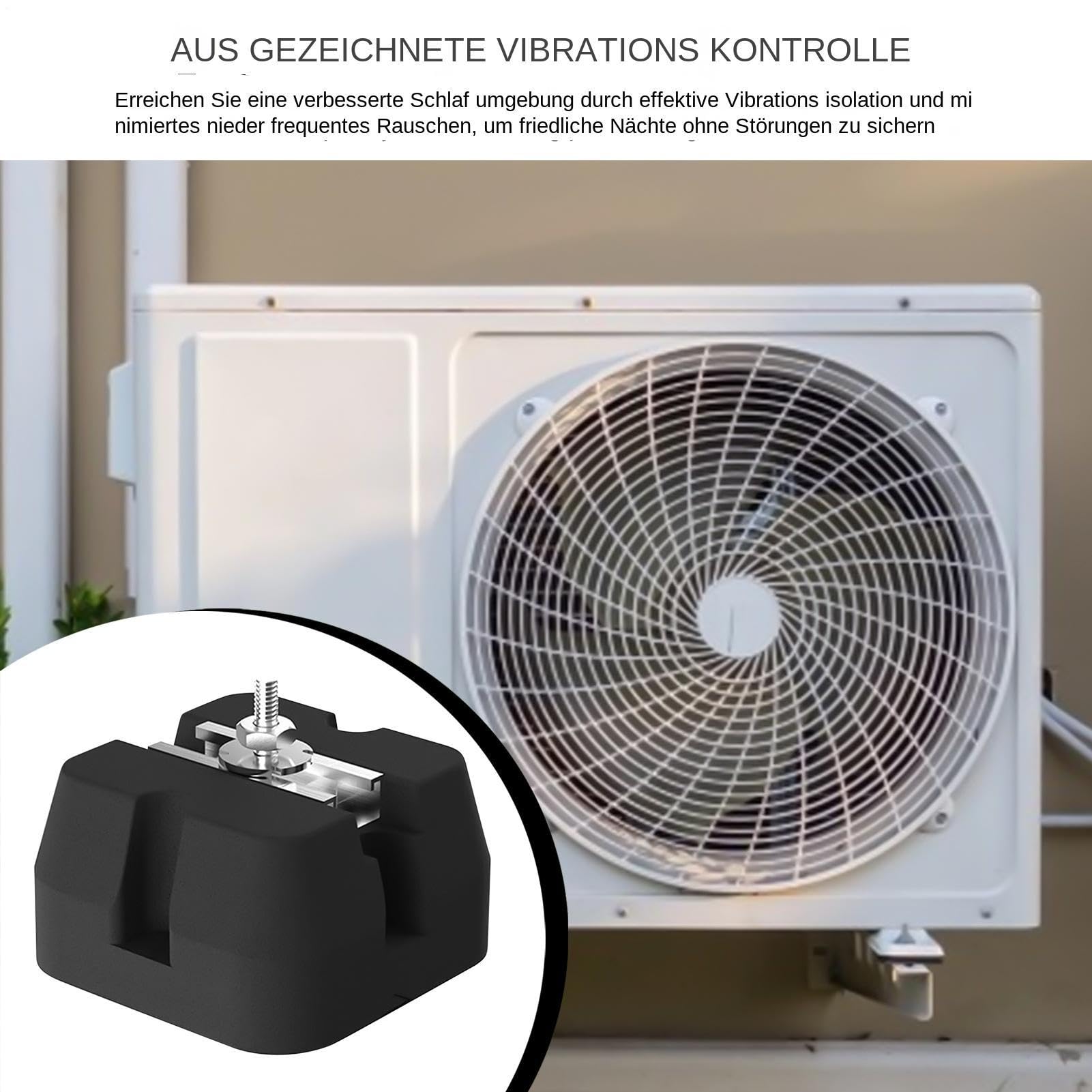 Supporti Base Condizionatori Split Base Per Pompa Di Calore | 4 Pezzi Resistente, Supporti Antivibranti, Portata 500kg