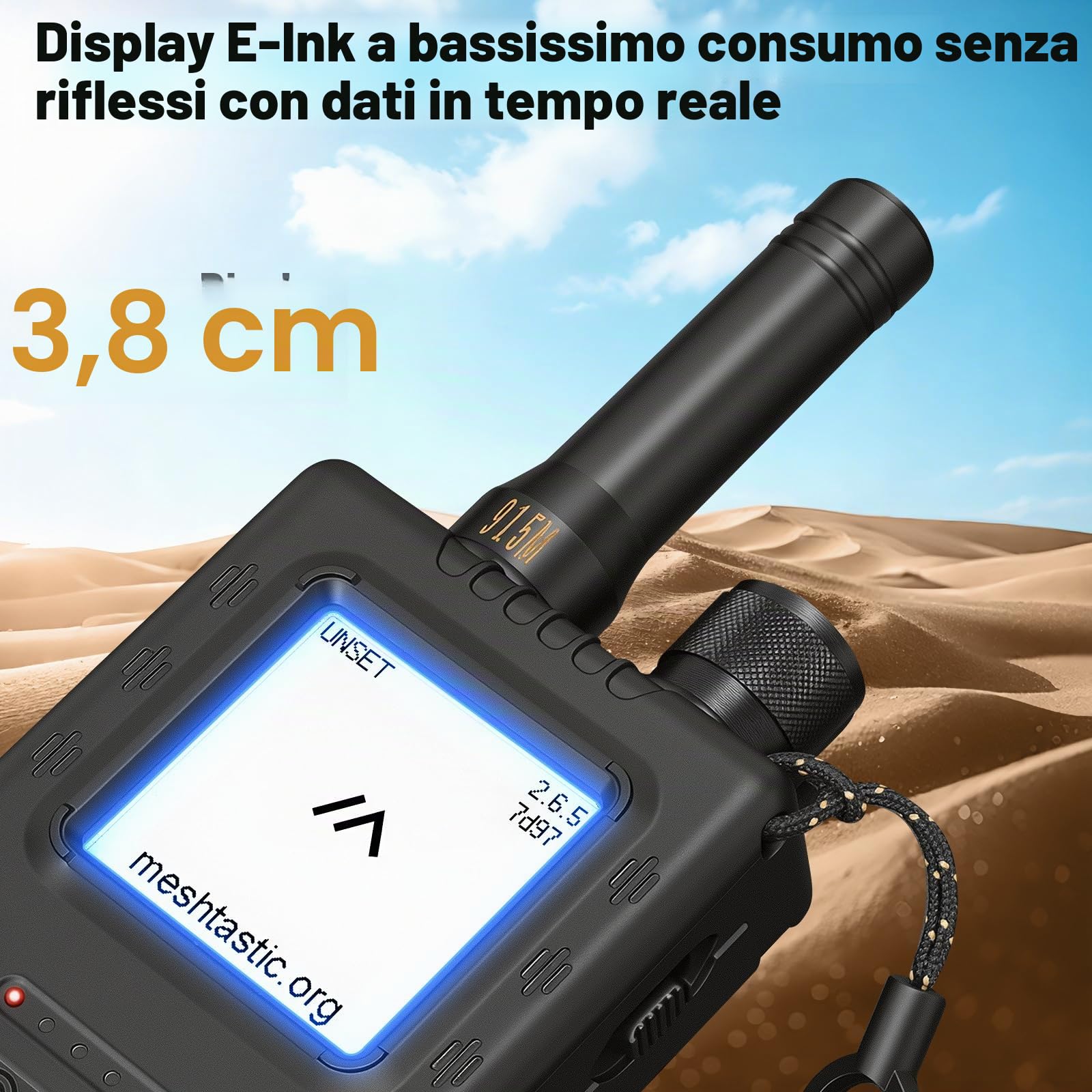 ThinkNode - Dispositivo M1 LoRa Meshtastic con design integrato, GPS, Bluetooth, nRF52840, display e-ink da 1,54", antenna 868 MHz, batteria da 1200 mAh, porta USB C RTC e pulsante