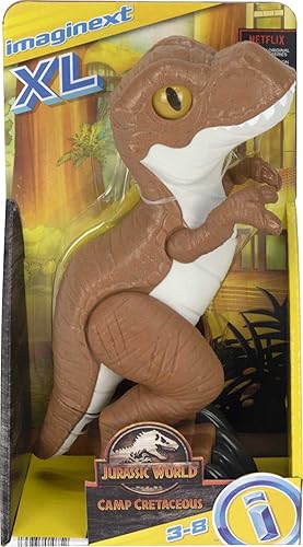 Miniatura 6 de Jurassic World Fisher-Price Imaginext Camp Cretaceous T.rex XL, figura de dinosaurio extragrande para niños preescolares de 3 a 8 años